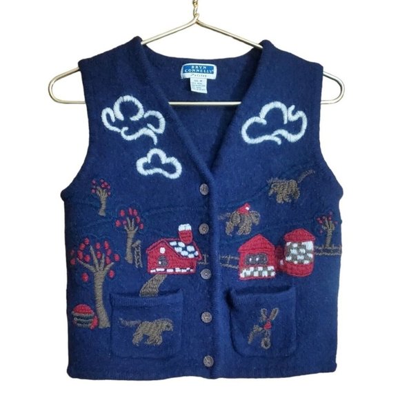 Bryn Connelly Sweaters - Vintage Wool Equestrian Vest Waistcoat Bryn Connelly Size Medium Petite